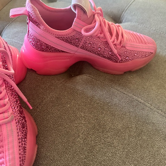 Steve Madden pink with bling sneakers sz 7.5 - Picture 5 of 5